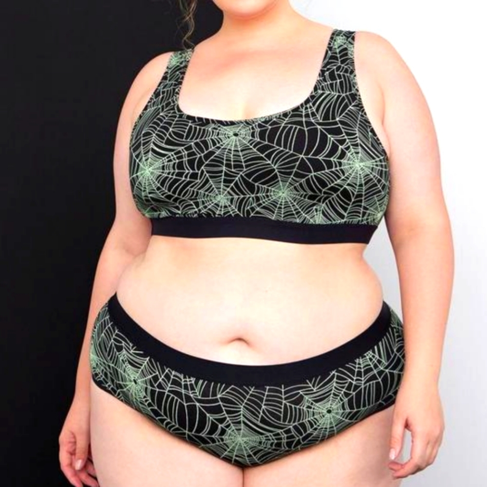Torrid Mid Rise Cheeky Spider Web Panty